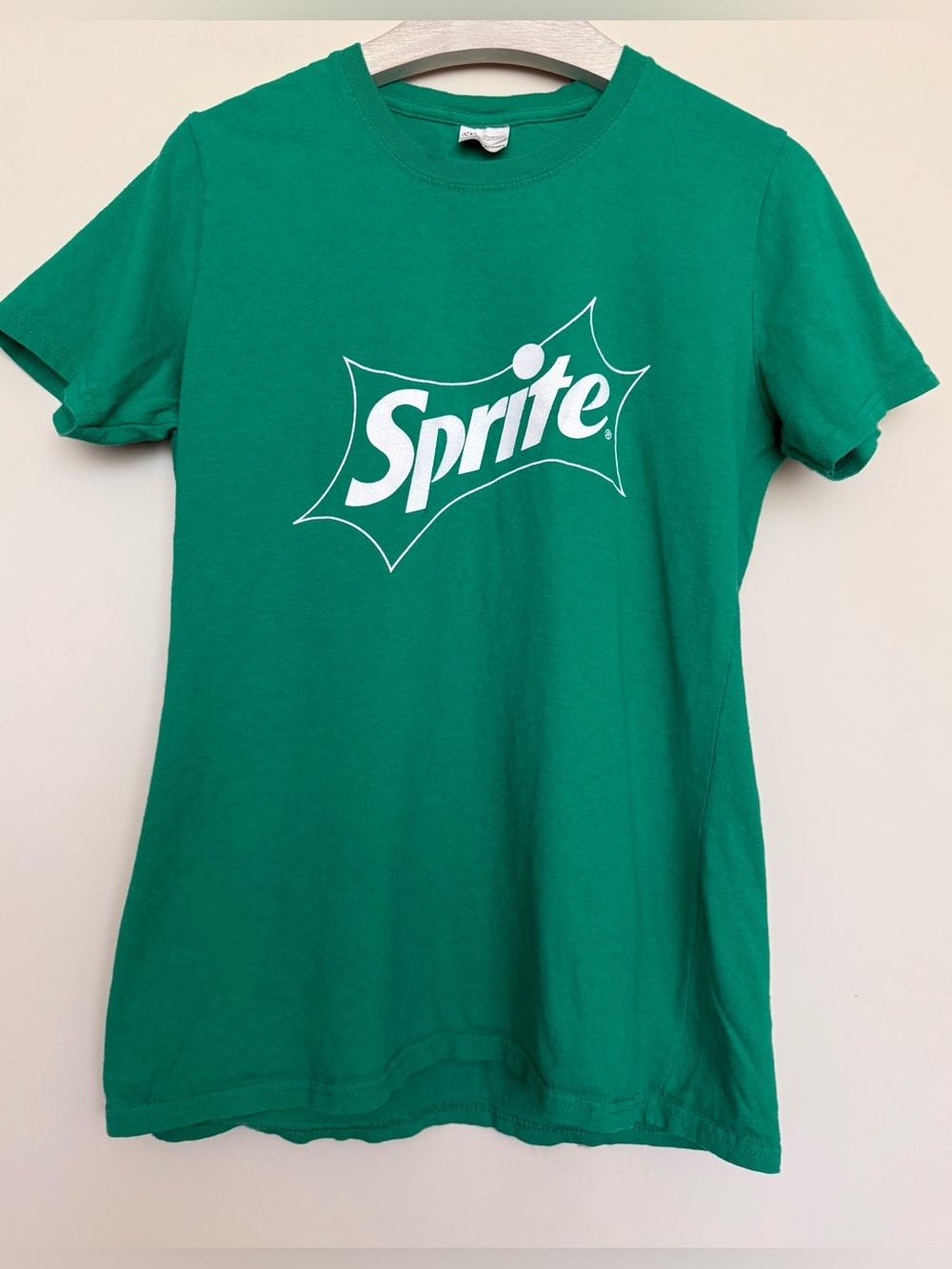Vintage Retro Sprite Logo Emerald Green Crewneck Tee M